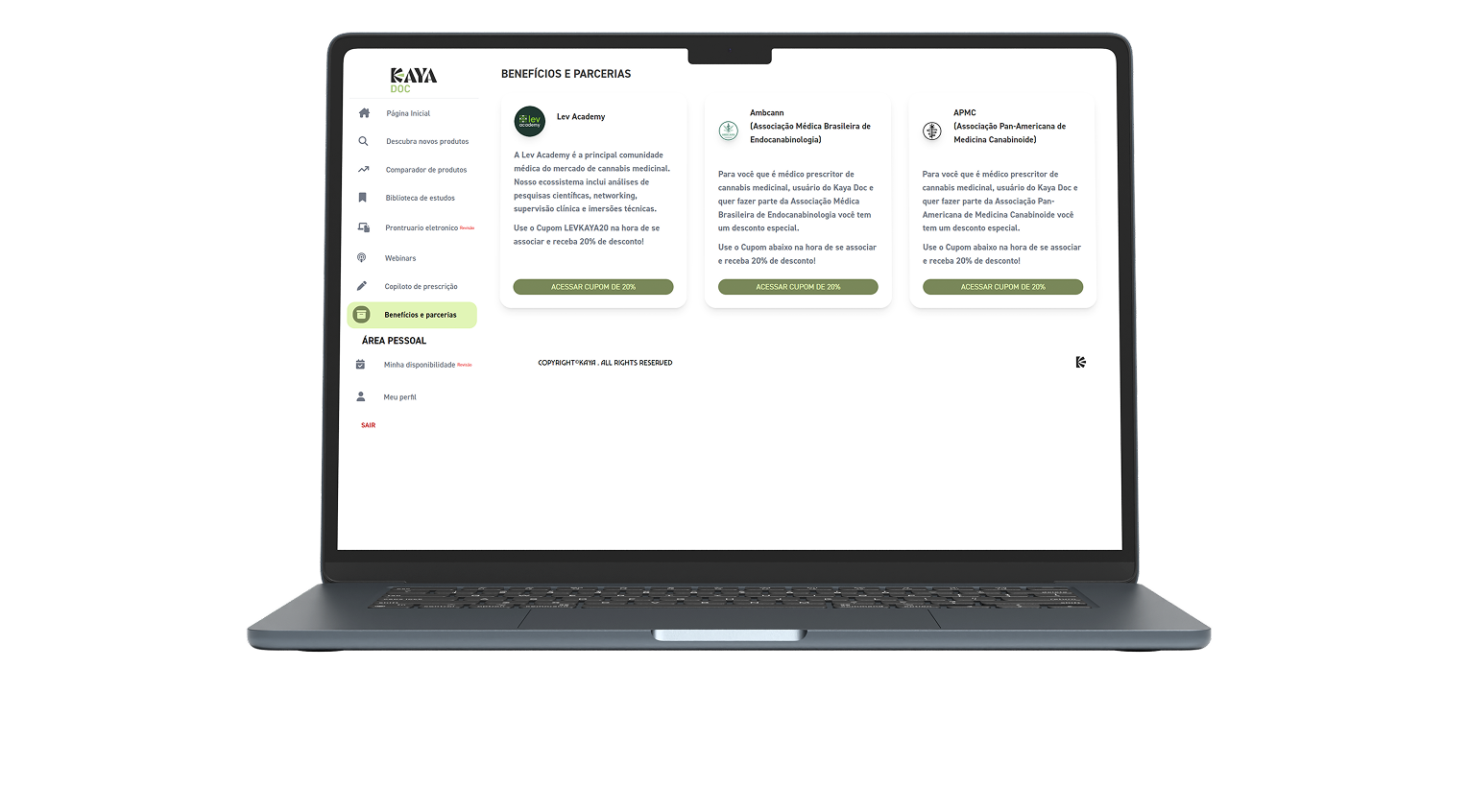 Mockup Benefícios e Parcerias